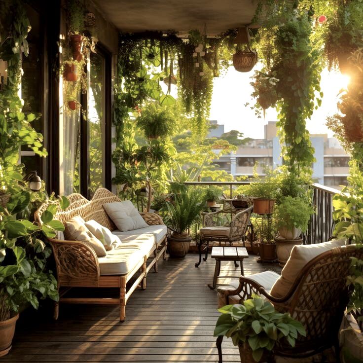 turn your balcony into a green escape where nature meets fresh air