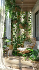 BALCONY SPACE WITH PLANTS,COZY CORNER