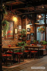 The café room is alive with the hum of green energy,