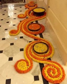 DIWALI DECORATION ON FLOOR
