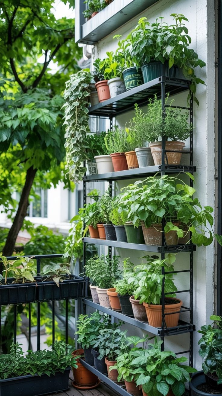 A vertical balcony garden is the perfect way to bring greenery into small spaces.