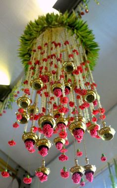 GANPATI DECORATION OF REAL FLOWERS