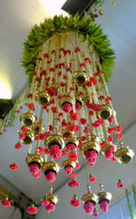 GANPATI DECORATION OF REAL FLOWERS