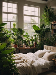 NATURES TOUCH,YOUR COMFORT ZONE,A bedroom with plants becomes a soothing sanctuary where rest meets nature