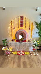 ganpati decoration of real flowers