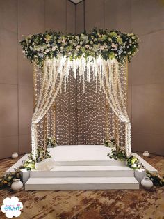 ganpati decoration of real flowers