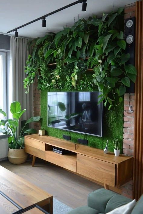 TV ROOM WITH STUNNING PLANTS