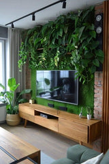 TV ROOM WITH STUNNING PLANTS